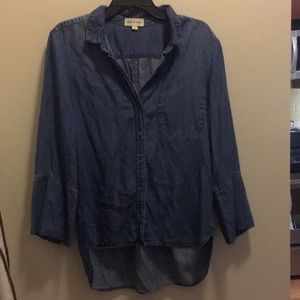 Cloth & Stone chambray shirt Sz L anthropologie